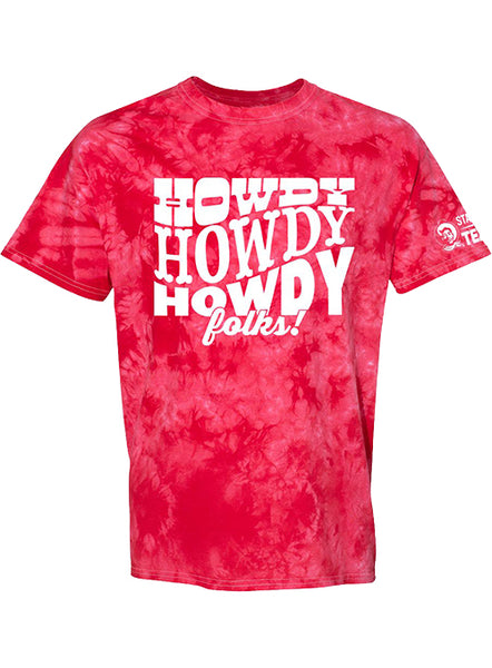 State Fair of Texas® Howdy Howdy Howdy Folks Red Tie-Dye T-Shirt 