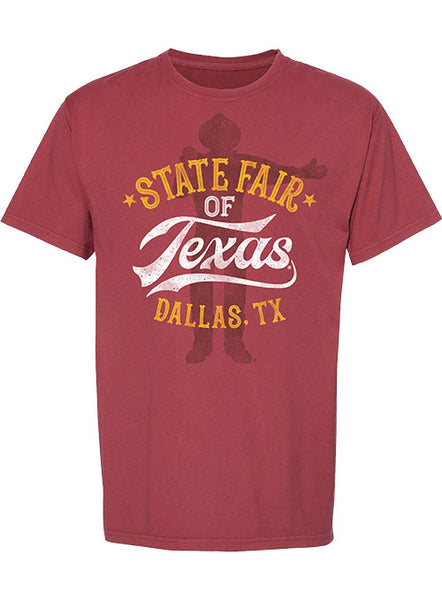 State Fair of Texas® Vintage Big Tex® Shadow T-shirt in Red - Front View