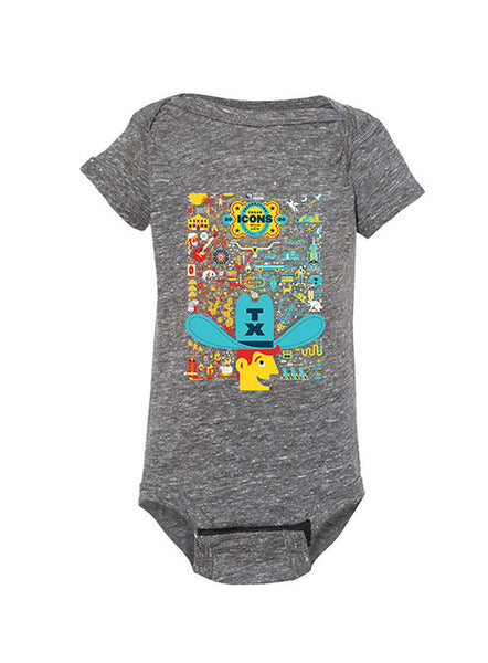 2020 State Fair of Texas® Theme Onesie in Gray - Front View