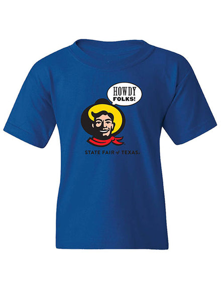 Youth State Fair of Texas® "Howdy Folks!®" T-Shirt in Blue - Front View