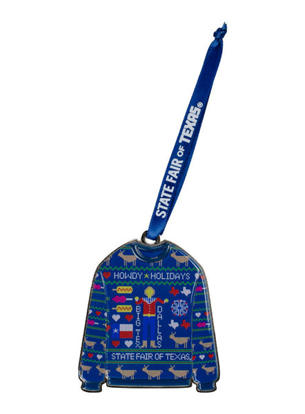 State Fair of Texas® Christmas Sweater Ornament - Front View