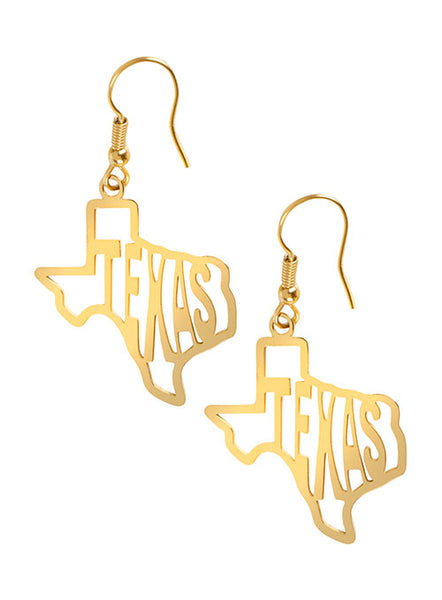 State Fair of Texas® Texas Outline Dangly Earrings - Front view