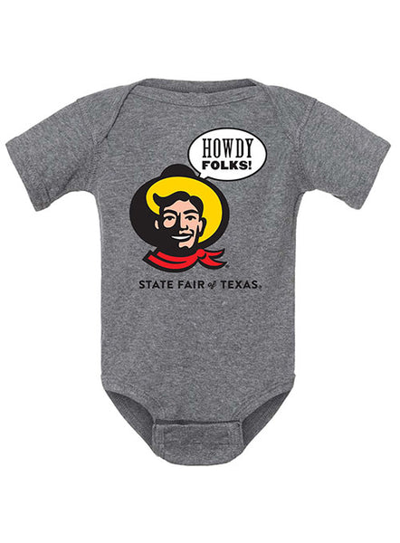 State Fair of Texas® "Howdy Folks!®" Infant Onesie - Front View