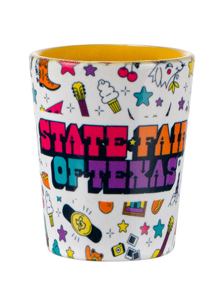 State Fair of Texas® 2024 Commemorative Art 24 Days of Fun Two-Tone Shot Glass - Front View