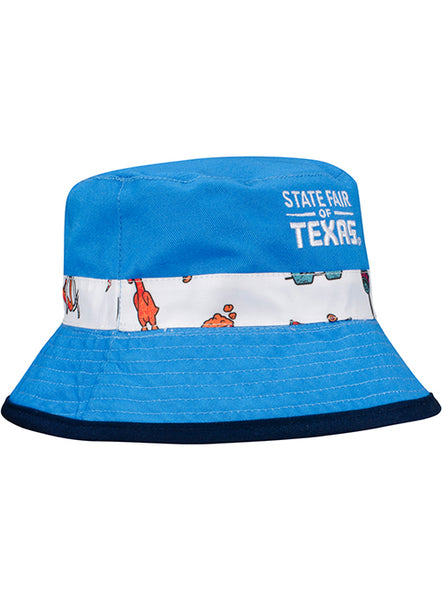 State Fair of Texas® Youth Reversible Bucket Hat in Blue - Left Side View