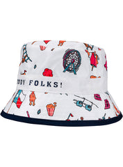 State Fair of Texas® Youth Reversible Bucket Hat in White - Right Side View