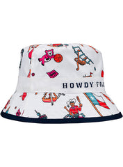 State Fair of Texas® Youth Reversible Bucket Hat in White - Left Side View