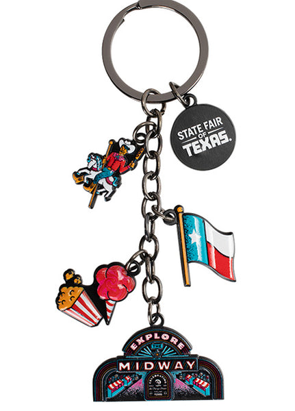 State Fair of Texas 2023 Theme Explore the Midway Charm Keychain