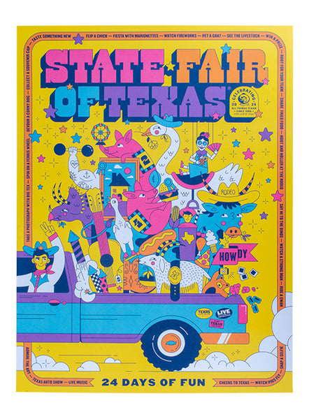 State Fair of Texas® 2024 Commemorative Art Poster - Front View