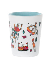 State Fair of Texas® 2023 Theme Explore the Midway Two-Tone Shot Glass - Side View