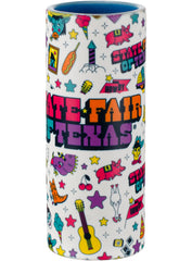 State Fair of Texas® 2024 Commemorative Art 24 Days of Fun Two-Tone Shooter Glass - Angled Right Side View