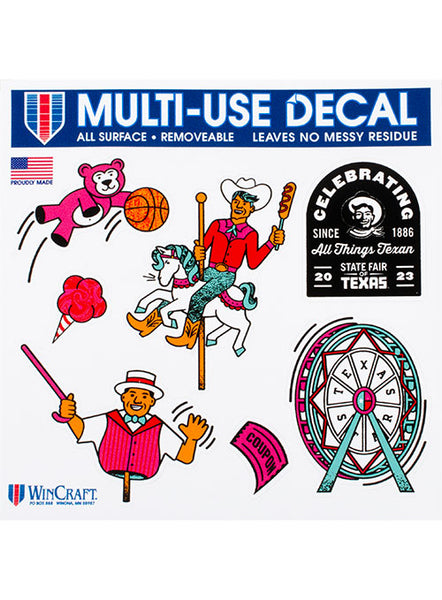 State Fair of Texas® 2023 Theme Explore the Midway Multi-Use Decals