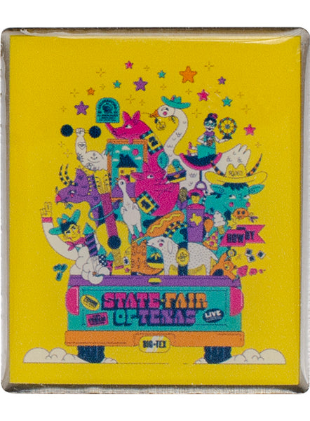 State Fair of Texas® 2024 Commemorative Art 24 Days of Fun Hatpin - Front View