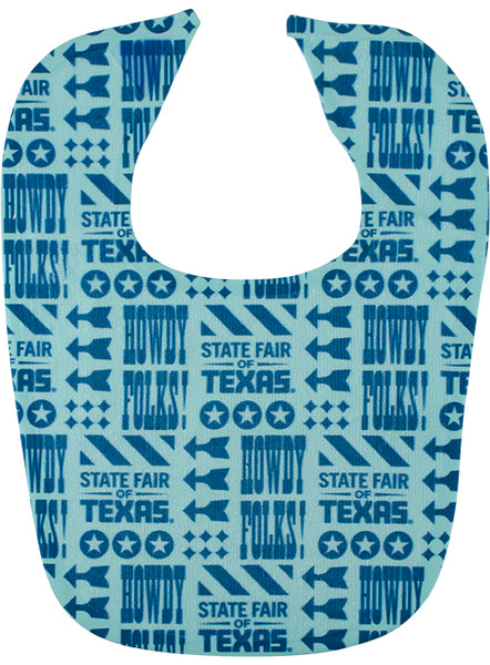 State Fair of Texas® "Howdy Folks!®" Baby Bib - Front View
