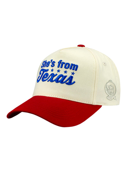 State Fair of Texas® "She's from Texas" Ivory/Red Ladies Hat