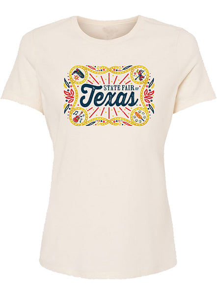 State Fair of Texas Ladies Bandana T-Shirt Triblend - Front View