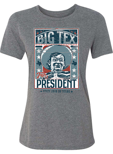 State Fair of Texas Big Tex for President Ladies T-Shirt - Front View