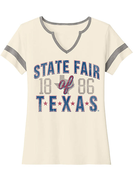 State Fair of Texas® Ladies 1886 Collegiate T-Shirt - Front View