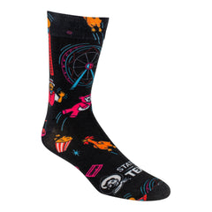 State Fair of Texas® 2023 Theme Explore the Midway Socks in Black - Right Foot View