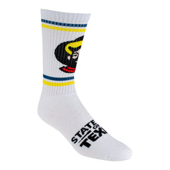 State Fair of Texas® Big Tex® Athletic Socks in White - Right Foot View