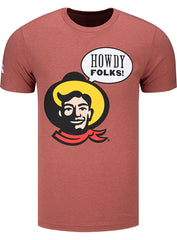 State Fair of Texas® "Howdy Folks!®" Heather Clay T-Shirt - Front View