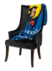 State Fair of Texas® "The Most Texan Place on Earth" Blanket - Front View - Draped Over Chair View