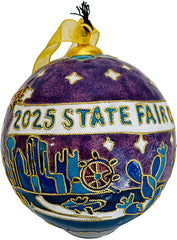 State Fair of Texas® 2025 Commemorative Art Texas Shines Bright Cloisonne Ornament - 2025 State Fair Text Image