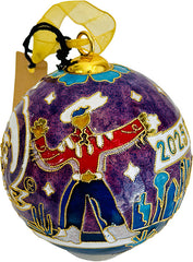 State Fair of Texas® 2025 Commemorative Art Texas Shines Bright Cloisonne Ornament - Front View