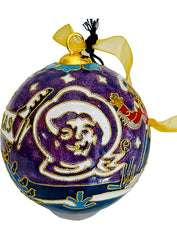 State Fair of Texas® 2025 Commemorative Art Texas Shines Bright Cloisonne Ornament - Big Tex View