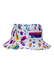 State Fair of Texas® 2024 Commemorative Art Reversible Youth Bucket Hat - White Angled Right Side View