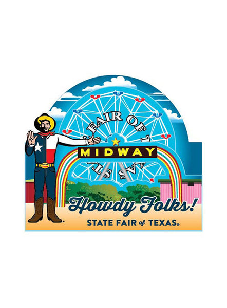 State Fair of Texas® Howdy Folks!® Spinning Wood Magnet