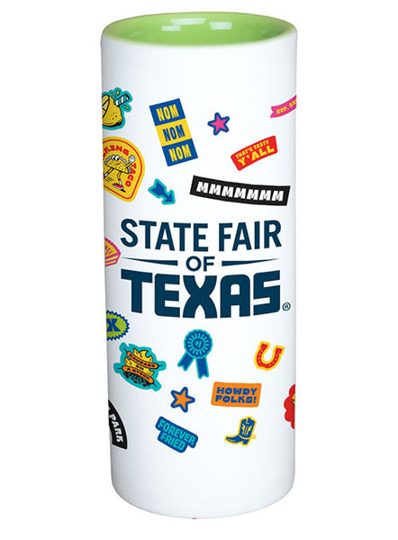 State Fair of Texas® 2022 Theme Shooter Shot Glass in White - Side View