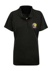 State Fair of Texas® Icon Stamp Ladies Polo in Black - Front  View