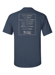 State Fair of Texas® Fried Food Menu T-Shirt in Blue - Back View