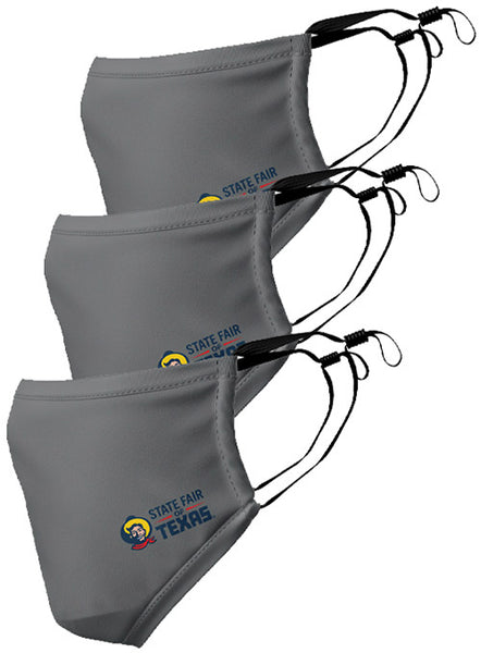 Reusable 3-Pack of Grey State Fair of Texas® Face Covers