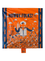 State Fair of Texas® "Howdy Folks!®" Theme Pocket Picnic Blanket in Orange