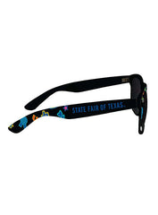 Treats of Texas Theme Sunglasses in Black - Right Side View