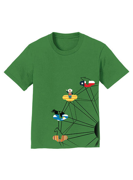 State Fair of Texas® Ferris Wheel Toddler T-shirt in Green - Front View